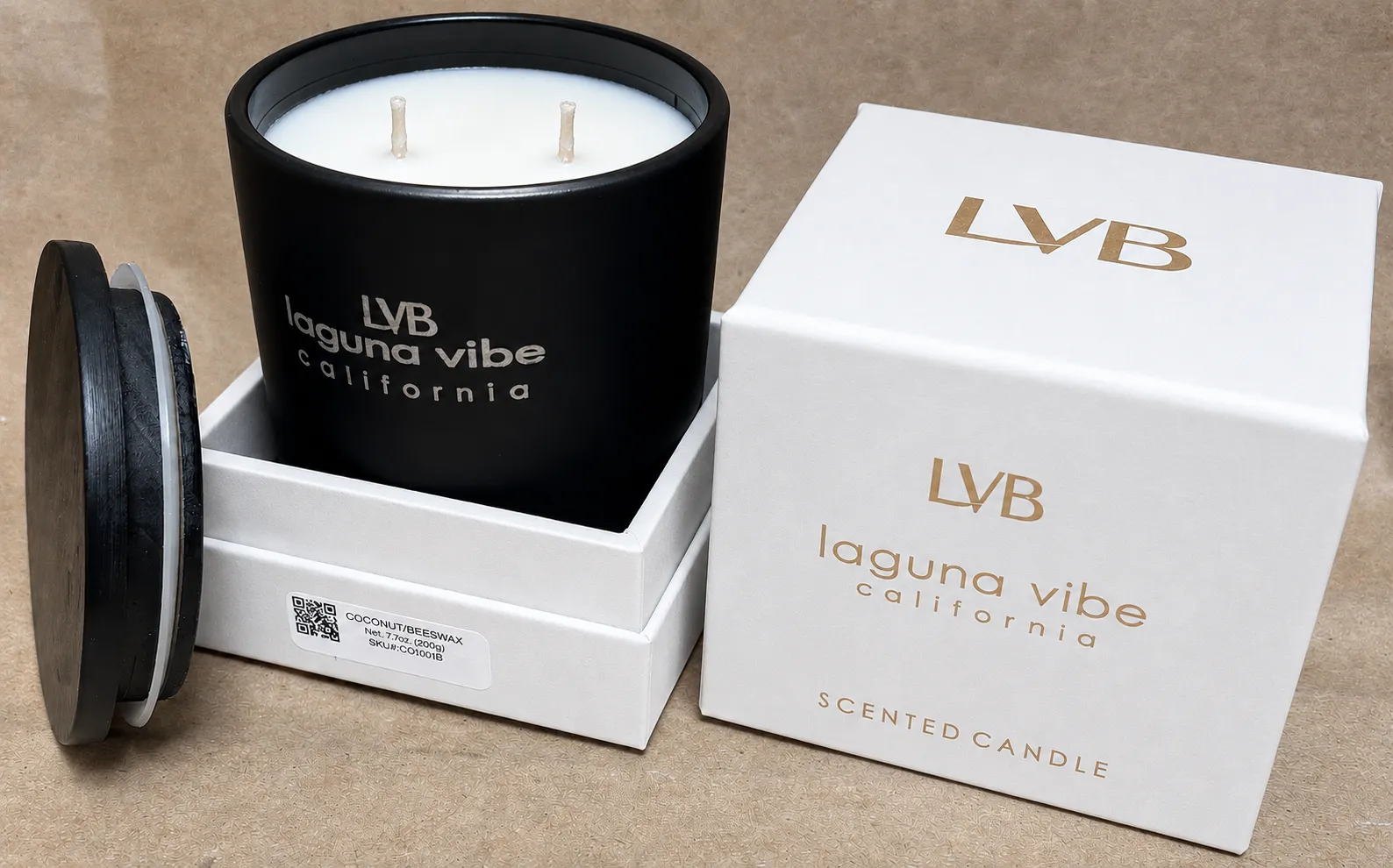 Double Wick White Cubic Box